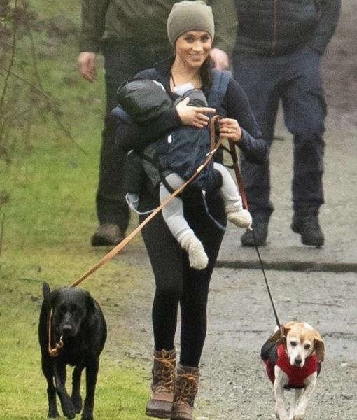 Новая жизнь: Меган Маркл с сыном и собаками сходили на прогулку
