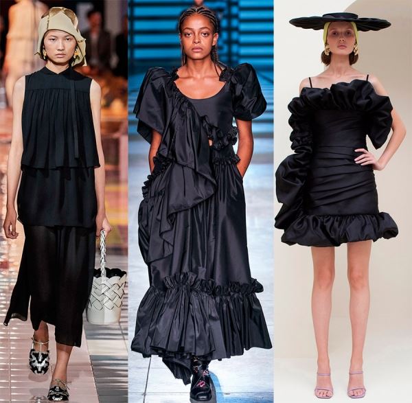 Модные и красивые черные платья 2020 года