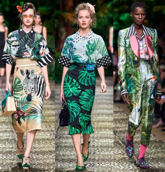 Тропические принты в моде весна-лето 2020