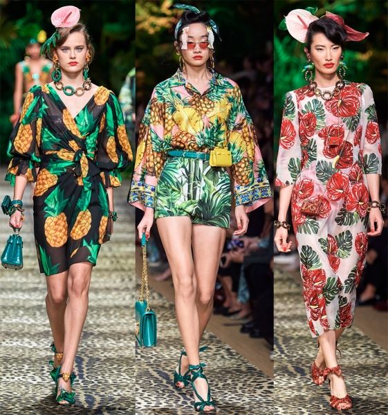 Тропические принты в моде весна-лето 2020