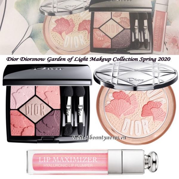 Свотчи новой палетки теней для век Dior 5 Couleurs Eyeshadow 717 Gleam Diorsnow Garden of Light Spring 2020 — Swatches